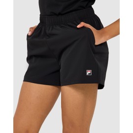 FILA Women's Amy Woven Shorts, Black, Medium