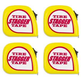 10' Tire Stagger Tape Measure with Magnetic Back (4 Pack)