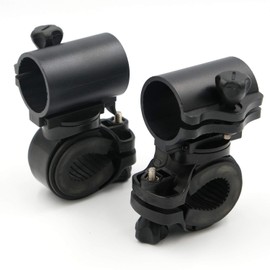 GOSONO 2 pcs 360 Degree Cycling Bicycle Bike Mount Holder for LED Flashlight Clip Clamp
