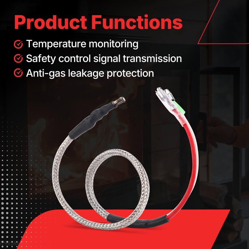 812-4470 Quadrafire Thermocouple Compatible with Castile, Contour, Mt Vernon, Santa