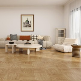 Florexp Peel and Stick Vinyl Floor Tiles 40 Packs Peel & Stick Floor Tiles 12 ×12 inch 1.5mm Thick with Wood Effect for Dining Room Kitchen Bathroom Cover 40 Sq.Ft Light Brown Wood