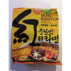 Ohsung Hong Ramyun/ramen Mild Taste Noodle Soup with Soy Peptide 4.2 Oz: 5 Pack
