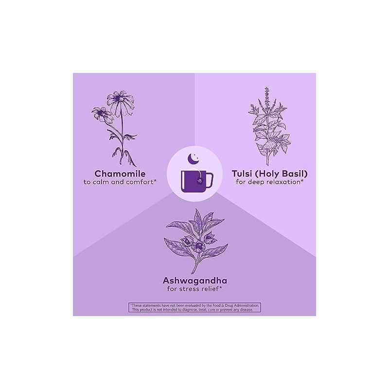 ORGANIC INDIA Tulsi Sleep Herbal Tea - Relaxing Nighttime Blend