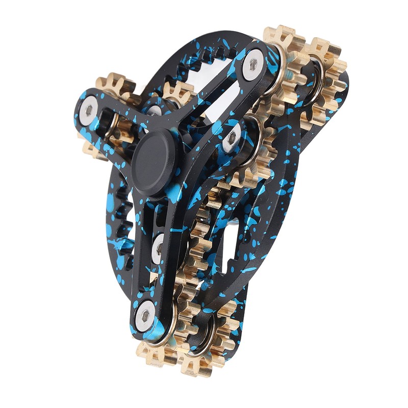 Pure Brass Gears Linkage Hand Gyroscope Toy Break Bad Habits