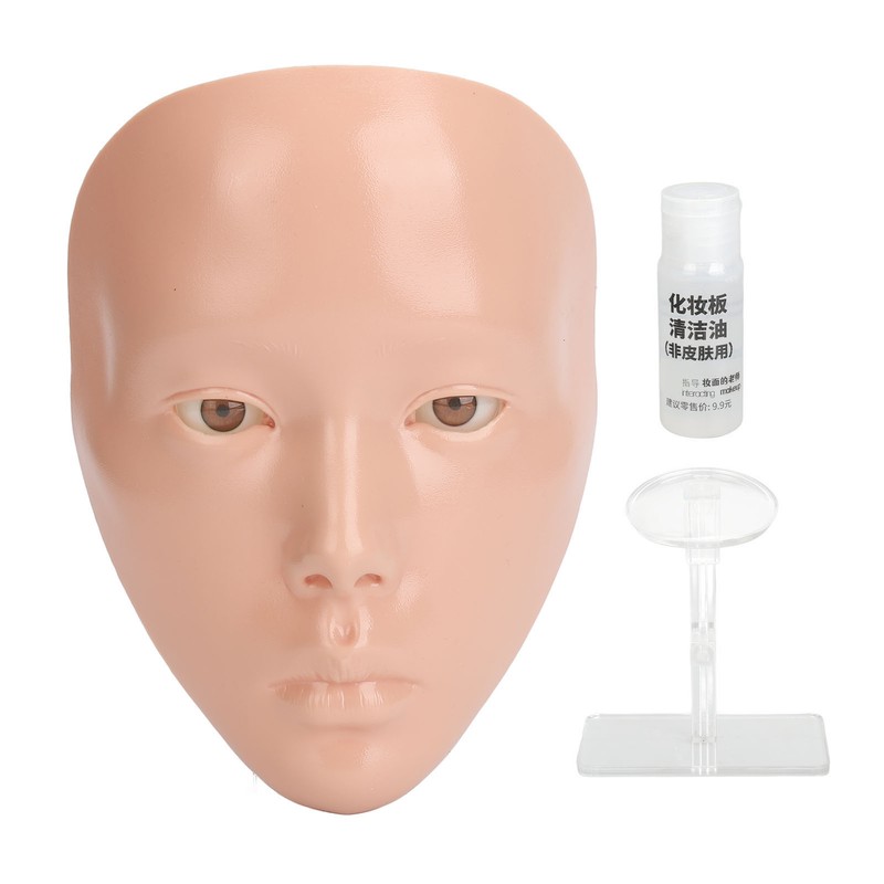 5D Cosmetic Practice Face Set Silicone Reusable Makeup Mannequin Face