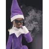 Snoop on a Stoop Rapper Elf Christmas Decoration, Handmade Hip