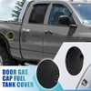 X AUTOHAUX Black Fuel Tank Cover Door Gas Filler Cover