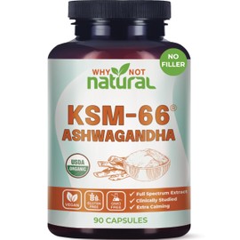Why Not Natural Organic ashwagandha ksm 66 Supplements Capsules - ksm66