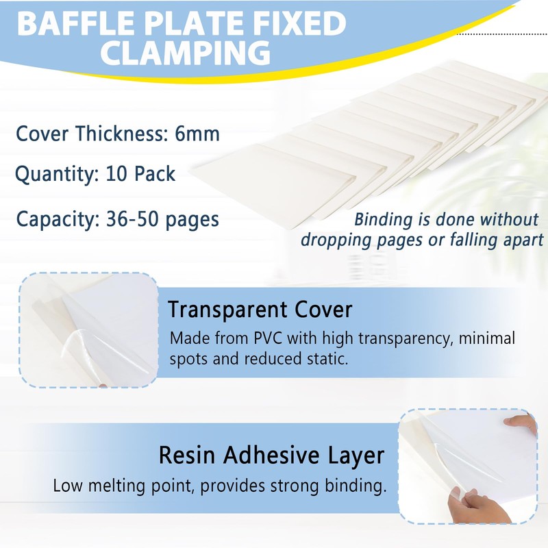 Thermal Binding Machine 500 Sheets Capacity Book Binding Material 110V