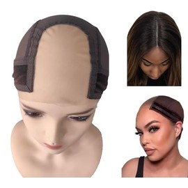 Wig Cap with Grip Band for Women Lace Grip Wig Cap More Full Cap-wide Transparent Lace Wig Caps Non Slip Wig Gripper for Keeping Wigs In Place Non Slip Cap Make Your Wigs Glue Free (Brown) (Brown)
