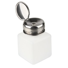 Beauty7 - 100 ml dispenser pump bottle liquid dispenser with metal lid (empty) dosing dispenser 100 ml nail studio nail art