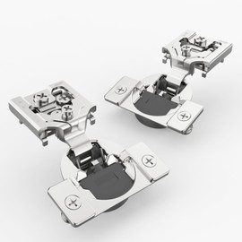 Asidrama 10 Pack 5 Pairs 3/4 inch Overlay Soft Close Cabinet Hinges Satin Nickel Hidden Hinges,105 Degree 6-Ways 3-Cam Adjustment Concealed Stainless Steel Hinges for Kitchen Cabinet Door