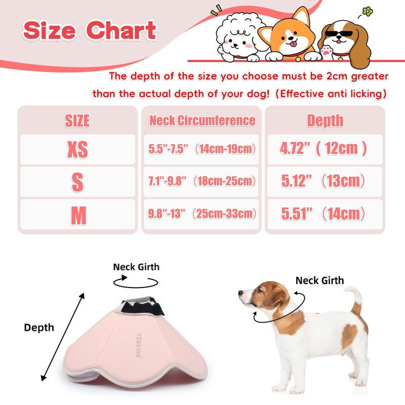 Soft Small Dog Cone Collar Alternative, Adjustable Protective Dog Head