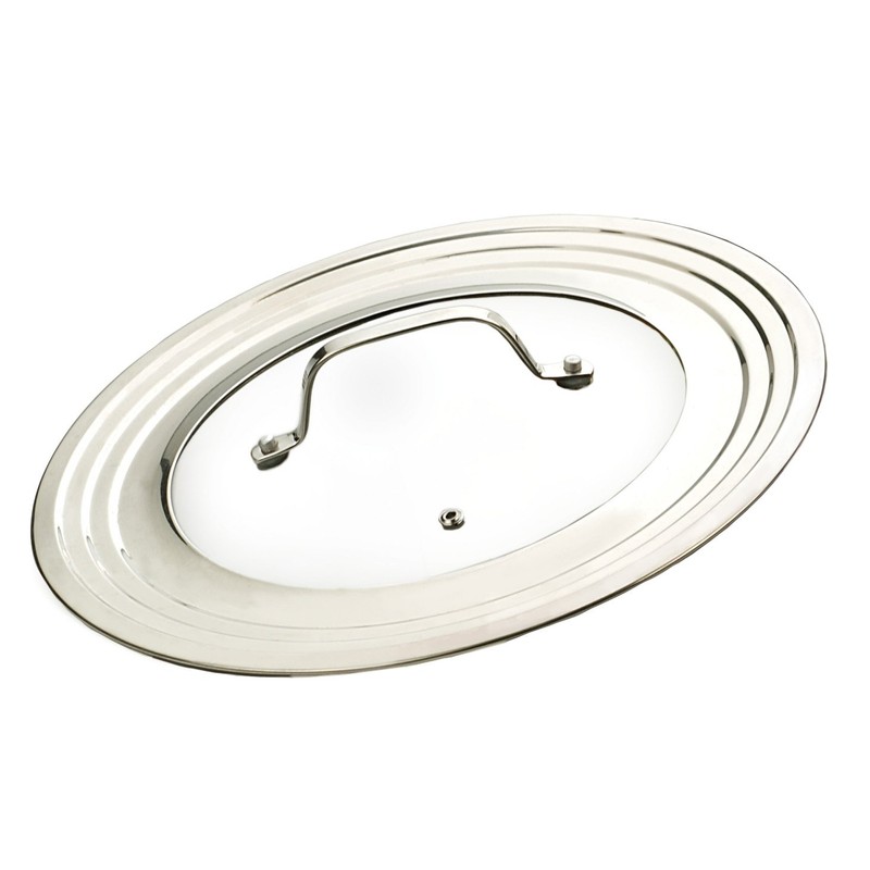 RSVP International Universal Lid Insert Steel & Secure Tempered Glass