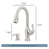 Pfister Deming Kitchen Faucet with Pull Down Sprayer and Soap