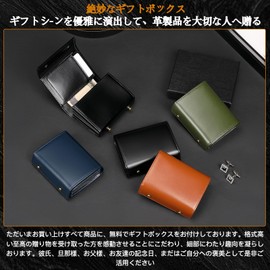 Ziegler Men's Bi-fold Wallet, Genuine Leather, Popular Brand, Top Craftsman, Large Capacity, Durable, Waterproof, Lightweight, Compact Wallet, Compact, Multifunctional, Business Style, Box Type, 2