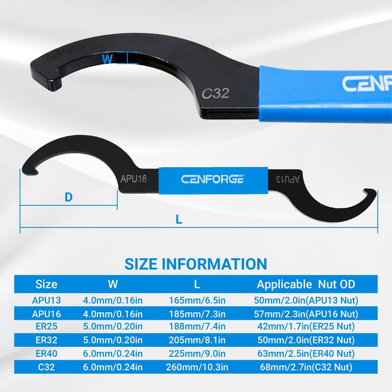 CENFORGE Cenfoge Double-ended Coilover Adjustment Spanner Wrench Set, 3-PC. Tool