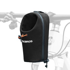ROCKBROS Front Bag, Front Holder Bag, Drink Holder, Bicycle Bag, Compact, Easy to Install, Mountain Bike, Folding Bicycle, Lightweight, Universal, 3-Point Fixation, 1.5L (0.4 gal), 167g (5.9 oz
