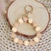 Penekin Keychain Wristlet, Silicone Beaded Wrist keychain for Women, Elastic