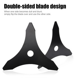 NQEUEPN 2pcs Brush Cutter Blade, 10 Inch 3 Teeth Brush Cutter Blade with 2 Different Adapter Kits Compatible with Stihl Brush Cutters Trimmers Lawn Mowers