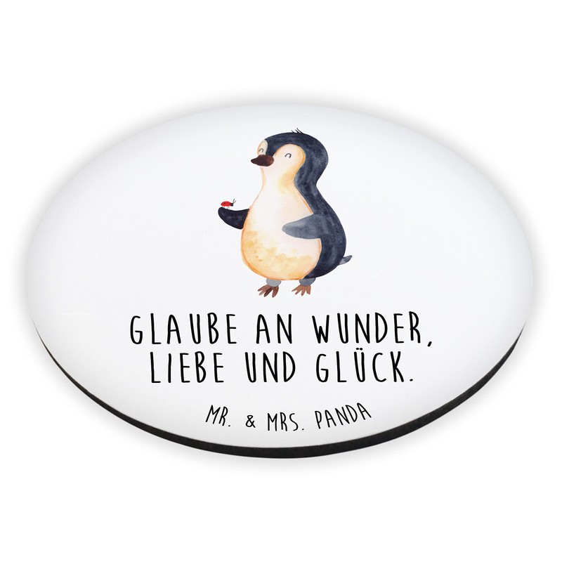 Mr. & Mrs. Panda Round Magnet Penguin Ladybird - Gift,