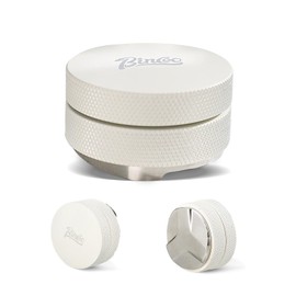 Espresso Distributor,Coffee Distributor Tool 58mm,Adjustable Depth Espresso Leveler,304 Stainless Steel 3 Blade base (White 58mm)