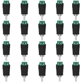 WMYCONGCONG 20 RCA Male Female Adapter Set Phono RCA to AV Screw Connection Phono Plug Solderless Converter Audio Video Speaker Wire Connector for CCTV Applications