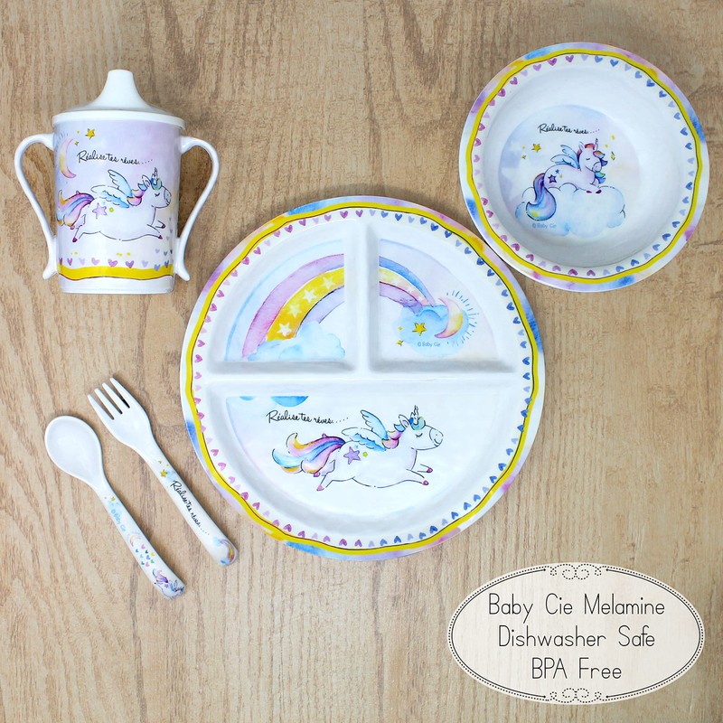 Baby Cie Kids and Baby Melamine Place Setting Sippy Cup,