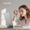 NEZZOE Frameless Makeup Mirror, 12" Length Aluminum Desk Mirror, Vanity