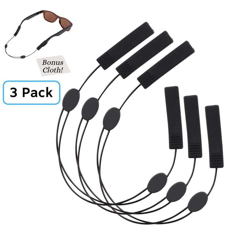 Sidelinx Adjustable Eyeglass Strap (3 Pack) - No Tail Sunglass