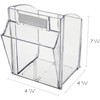 Deflecto Interlocking Tilt Bin, 4 Bin Unit, Clear and White,