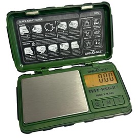Tuff Weigh Digital Pocket Scale, 100g x 0.01g Precision, Mini Professional Jewellery Scale (Green)