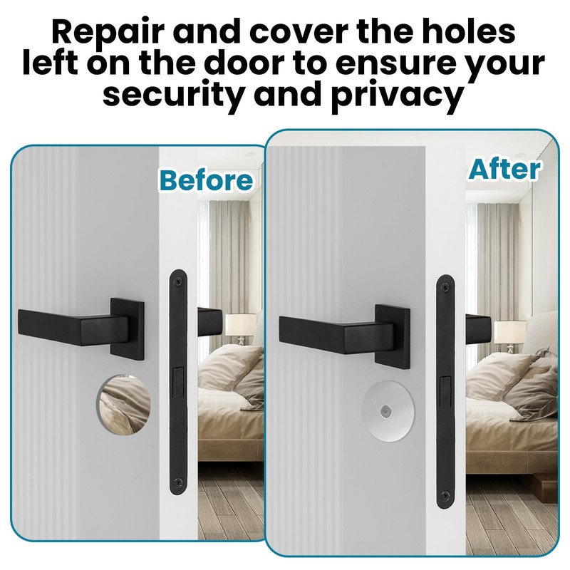 Door Knob Hole Cover Plate, 1 Pack 2-5/8" Diameter Round