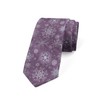 Ambesonne Men's Tie, Christmas Flowers, 3.7", Lavender Violet
