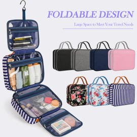 IDEATECH Toiletry Bags for Women, Wash Bag Travel Toiletry Bag Hanging Toiletry Bag, Makeup Bag Women, Cosmetic Bag for Full Sized Container