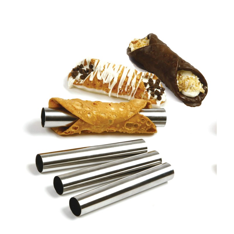 Norpro, Set of 4 Stainless Steel Cannoli Forms, 5.75in/14.5cm