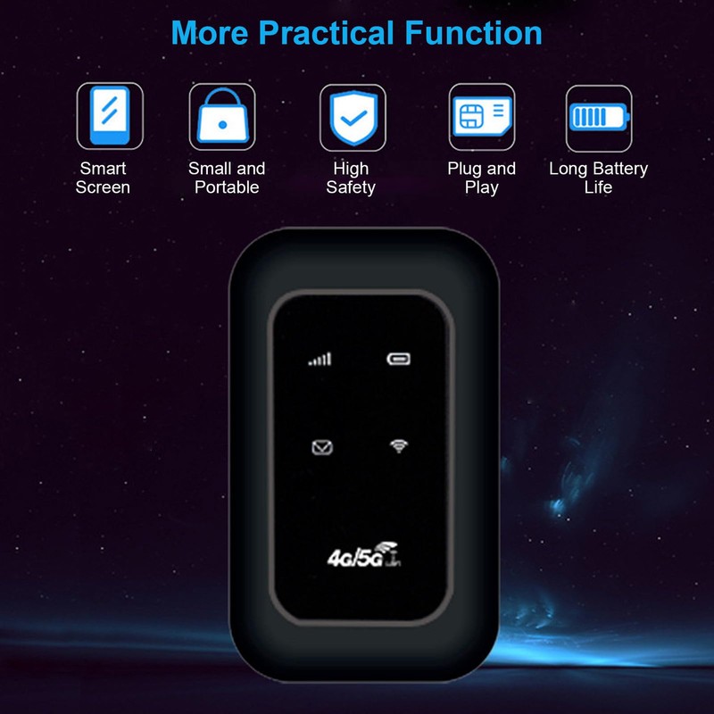 Mobile Wi - Fi Hotspot, 4G LTE Portable Wi -