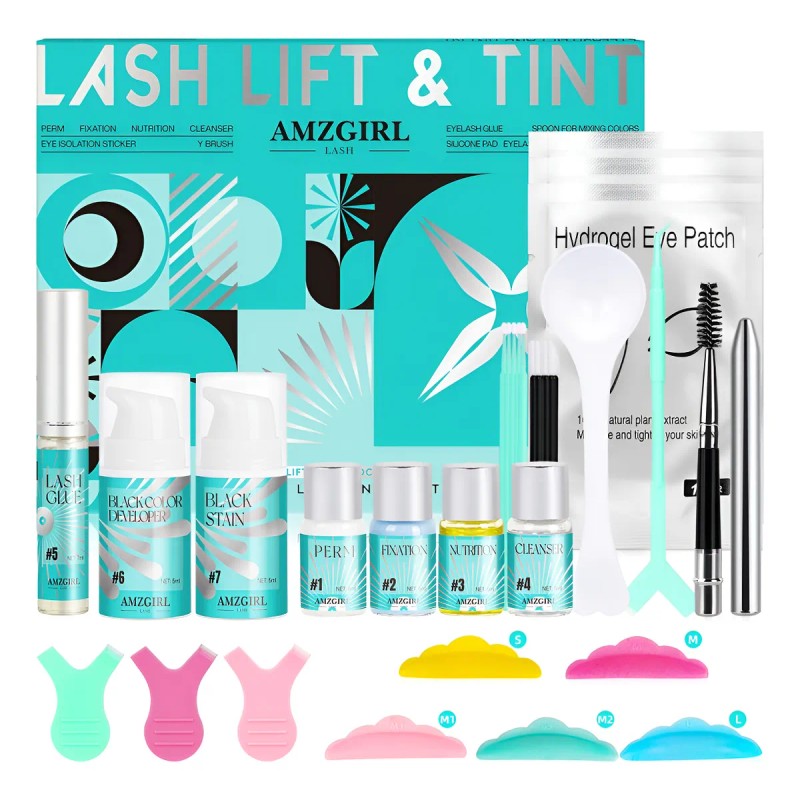 Kit Lash Lifting Y Tinte Para Pestañas Rizado Naturales