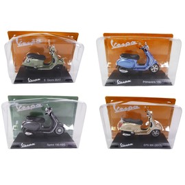 OPO 10 - Lot of 4 collectable miniature scooters 1/18 compatible with Piaggio Vespa models 2014 and 2017: see photos (1003+1004+1005+1054)
