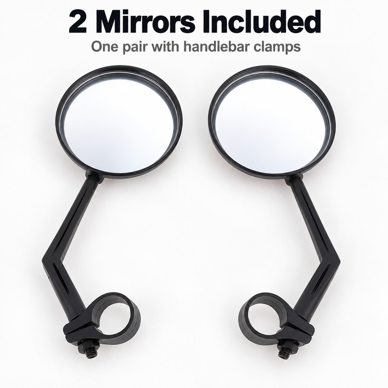 Bike Rearview Mirrors, Set of 2 – 360° Adjustable Convex