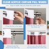 DoubleFill 4 Pack Acrylic Curtain Pull Wand 46 Inch Clear