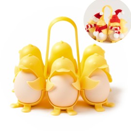 YELLOW DUCK DESIGN, Cooks 6 Eggs at a Time Dishwasher Safe, Hard Boiled Egg Holder, Makes Hard or Soft Boiled Eggs