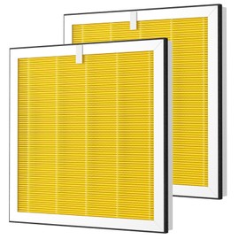 WILERDA 2 Pack G3 Pet Filter Compatible with AMEIFU G3 (Sferf-30) Air Purifier and VEWIOR A3 Air Purifier, 3-in-1 H13 True HEPA Air Cleaner Pet Filter, Yellow
