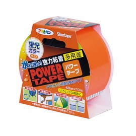 Asahipen Power Tape, Fluorescent Orange, 1.9 inches (48 mm) x 32.8 ft (1