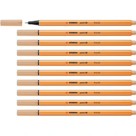 Fineliner - STABILO point 88 - Pack of 10 - Beige