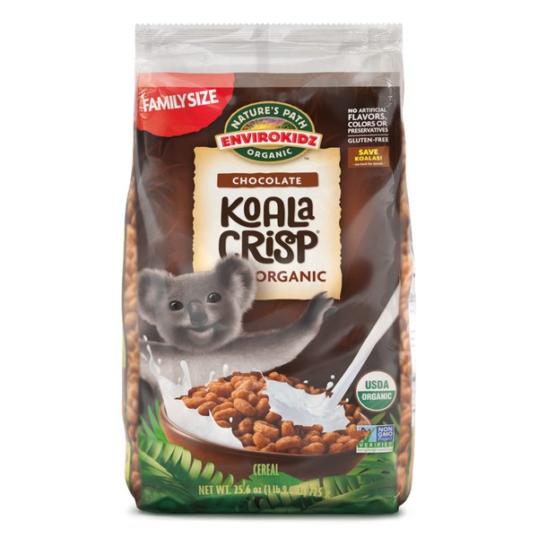 Koala Crisp Organic Chocolate Cereal, 1.6 Lbs. Earth Friendly Package (Pack of 6), Gluten Free, Non-GMO, Fair Trade, EnviroKidz by Nature's Path