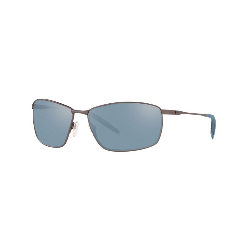 Costa Del Mar Men's Turret Rectangular Sunglasses, Matte Dark Gunmetal/Grey