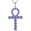 YL Women's Cross Necklace 925 Sterling Silver Ankh Crucifix Pendant