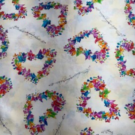 Laurel Burch Flying Colors Fabric Bird Cotton Quilt Fabric 1/2 Yard #23