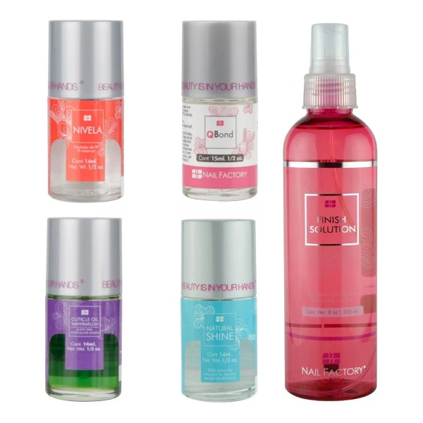 Nail Factory Kit Preadherente Y Finalizadores Para Uñas Nail Factory